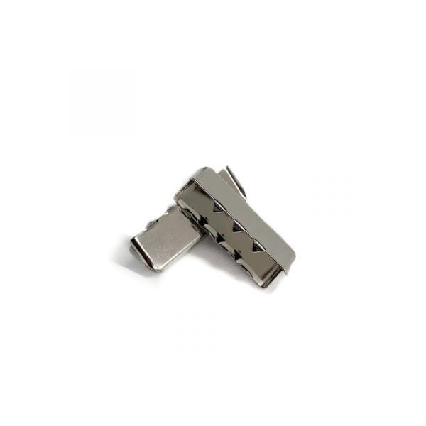 Embout sangle 25 mm nickel - Mercerie