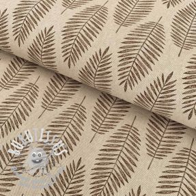 Tissu déco Linenlook Nature leaf brown