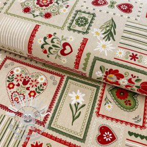 Tissu déco Linenlook Edelweiss patchwork