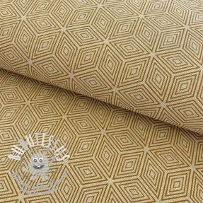 Tissu déco Linenlook Blocks 3D Illusion golden yellow