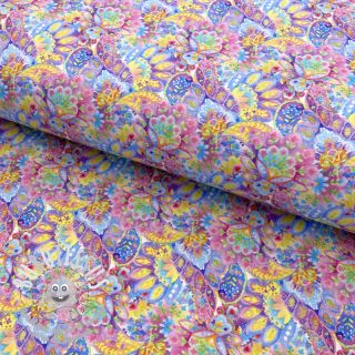 Jersey Paisley leaves digital print