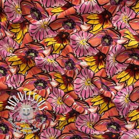 Viscose Florals design C digital print