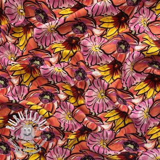 Viscose Florals design C digital print