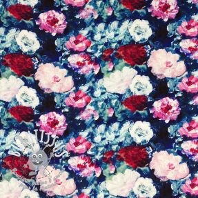 Viscose Big flowers design A digital print