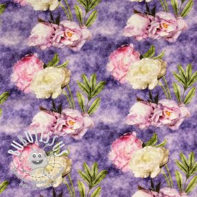 Viscose Artistic flowers design C digital print