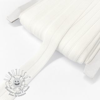 Biais élastique mat 20 mm RIB off white