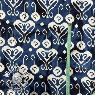 Tissu coton UNIQUE BATIK design L navy