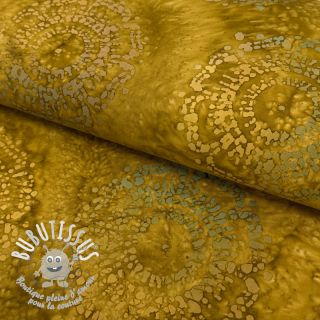 Tissu coton UNIQUE BATIK design E ochre