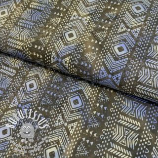 Tissu coton UNIQUE BATIK design K brown