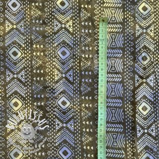 Tissu coton UNIQUE BATIK design K brown