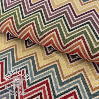 Tissu déco GOBELIN Graphic zigzag wave