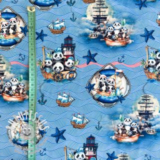 Jersey Sailor Panda Boat digital print