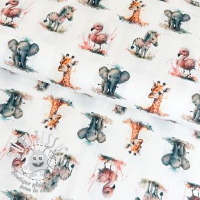 Jersey Safari babies white digital print