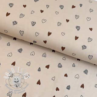 Jersey Cute hearts sand digital print