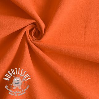 Tissu coton Lin orange