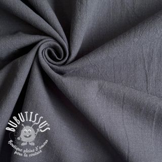 Tissu coton Lin dark grey