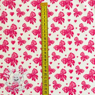 Jersey French love Bow pink digital print