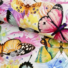 Jersey VISCOSE LYCRA HEAVY Butterflies design B digital print