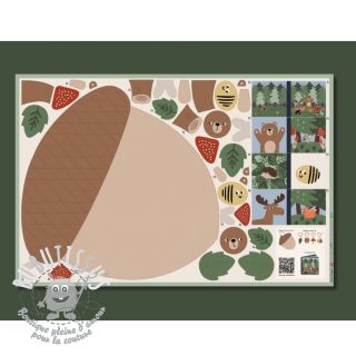 Tissu coton Forest playmat PANEL digital print