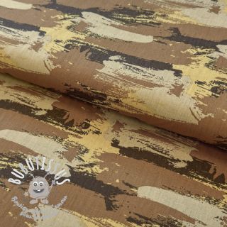 Tissu coton Graffiti camouflage camel