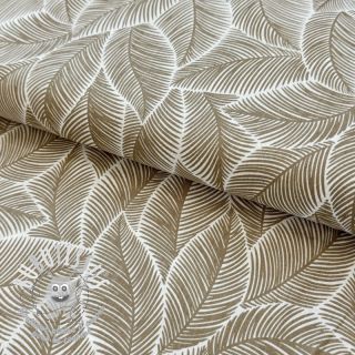 Tissu coton Banana leaf sand