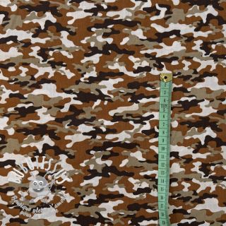 Tissu coton Camouflage brick