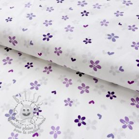 Tissu coton Flowers Snoozy violet