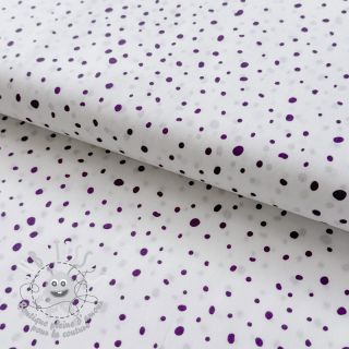 Tissu coton Small dots Snoozy violet