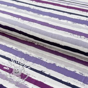 Tissu coton Big stripes Snoozy violet