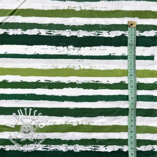 Tissu coton Big stripes Snoozy camo green