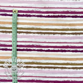 Tissu coton Small stripes Snoozy old pink