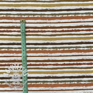 Tissu coton Small stripes Snoozy brick