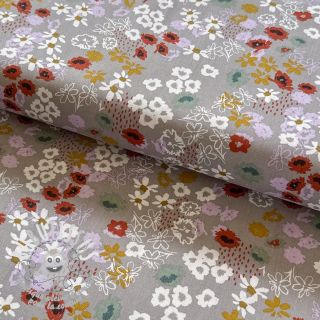 Tissu coton Flowers pebble