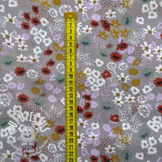 Tissu coton Flowers pebble