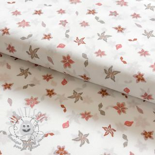 Tissu coton Faded flowers Snoozy old pink