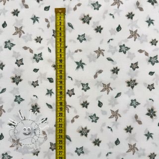 Tissu coton Faded flowers Snoozy old green
