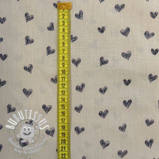 Tissu coton Draw hearts Snoozy sand