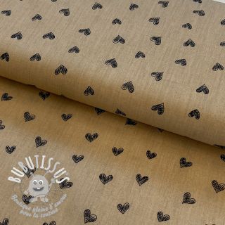 Tissu coton Draw hearts Snoozy camel