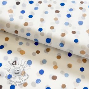 Tissu coton Big dots Snoozy old blue