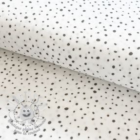 Tissu double gaze/mousseline Small dots Snoozy taupe