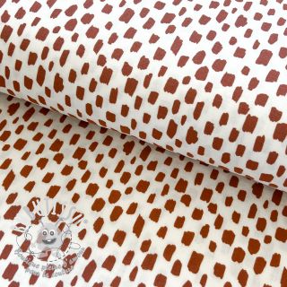 Tissu double gaze/mousseline Pencil pattern light rust