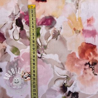 Viscose Twill Blury florals naturels digital print