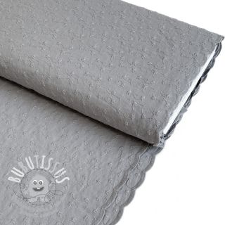 Tissu coton Embroidery 2 side grey