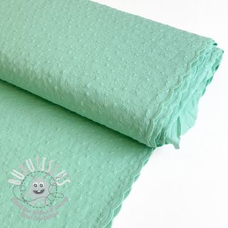 Tissu coton Embroidery 2 side green