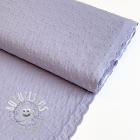 Tissu coton Embroidery 2 side violet