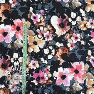 Jersey Wild flowers jeans digital print