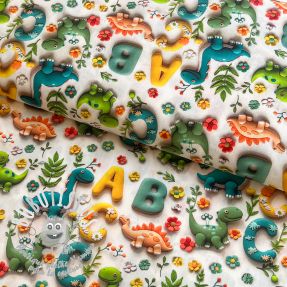 Tissu coton Dino baby design C digital print