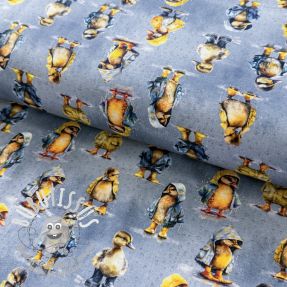 Jersey Raincoat ducklins grey digital print