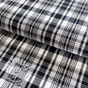 Tissu coton Check madras black