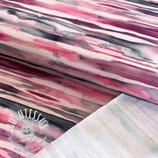 Sweat Wavy stripes dark rose digital print